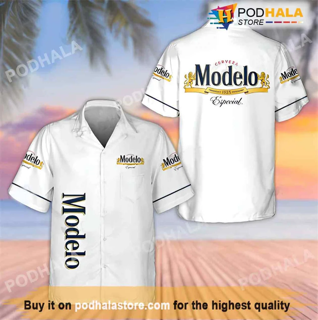 Retro Modelo Cerveza Hawaiian Shirt, Casual Beer Gift For Enthusiasts