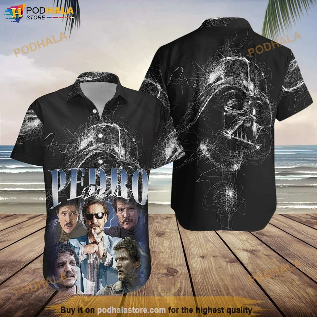 Retro Pedro Pascal Aloha Shirt, Limited Edition Meme Collage Design Retro Pedro Pascal Aloha Shirt, Limited Edition Meme Collage Design