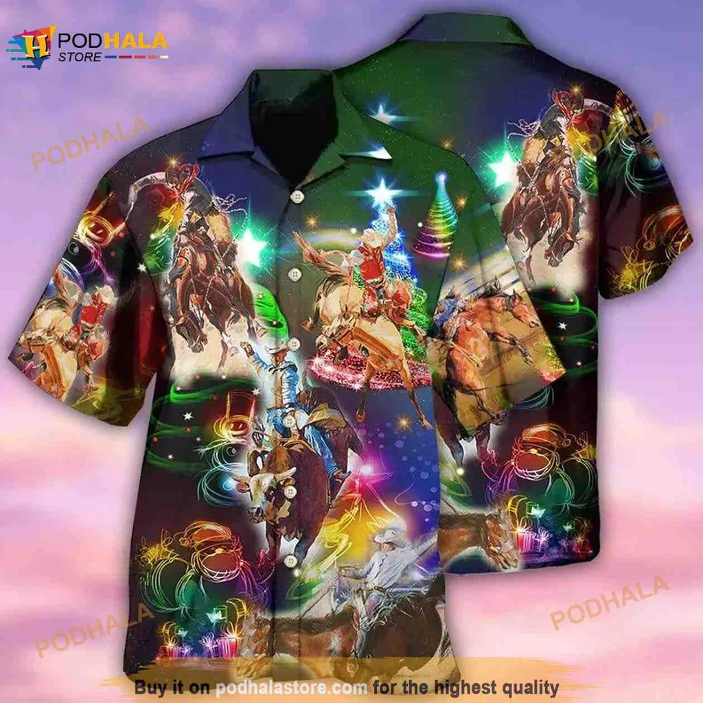 Rodeo Horse Lovers Hawaiian Shirt With Colorful Design