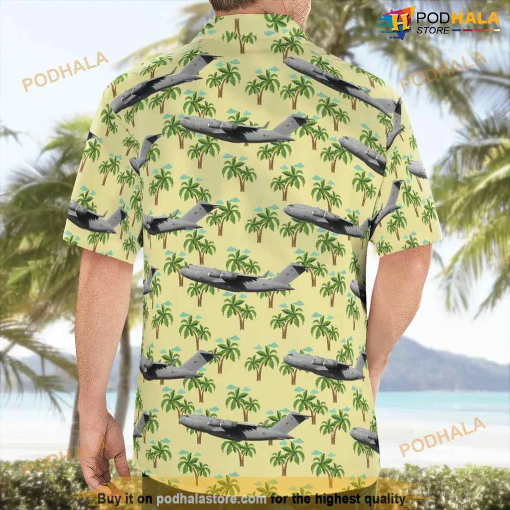 Royal Air Force Aviation Aloha Shirt With Boeing C 17a Globemaster Iii Royal Air Force Aviation Aloha Shirt With Boeing C 17a Globemaster Iii