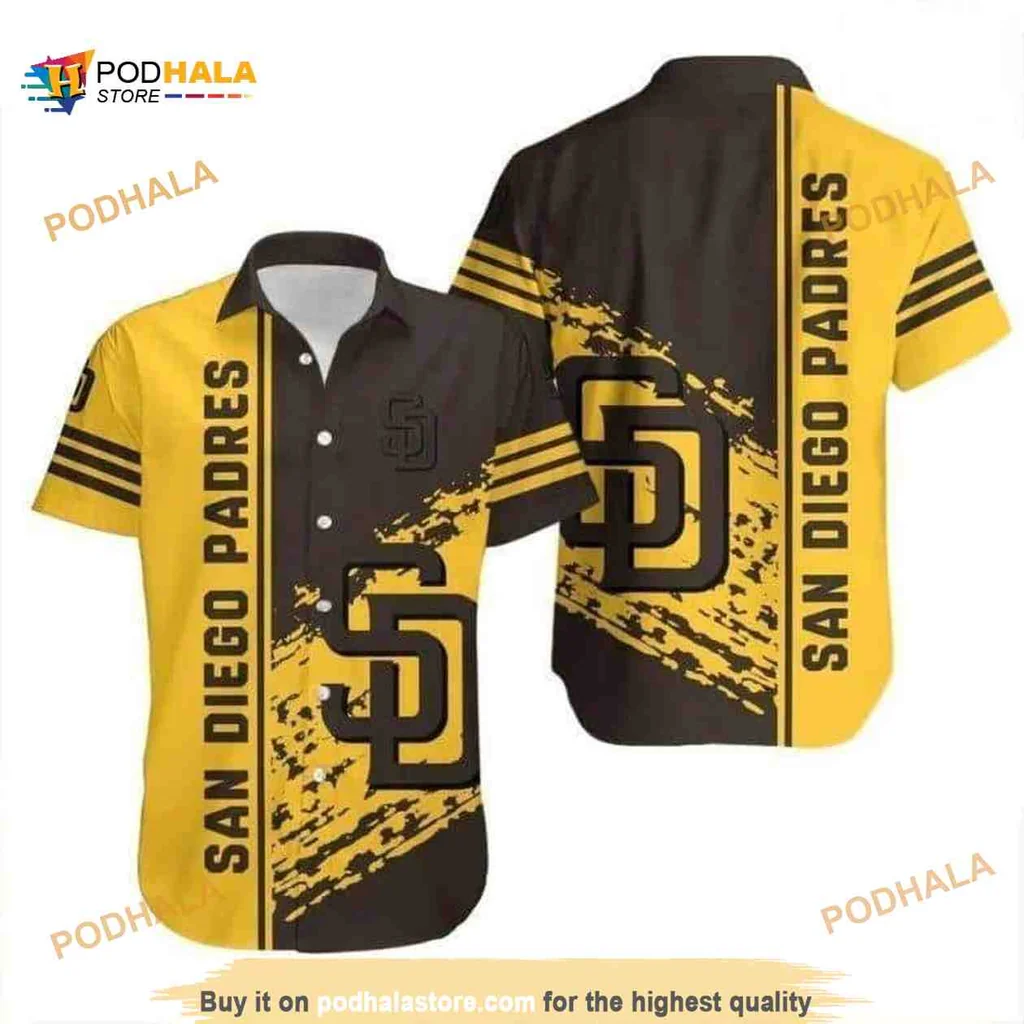 San Diego Padres Aloha Shirt, Bold Baseball Fan Apparel