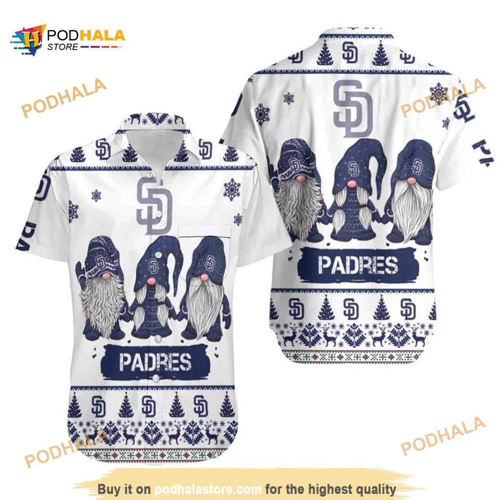 San Diego Padres Gnome Hawaiian Shirt, Funny Design For Baseball Fans
