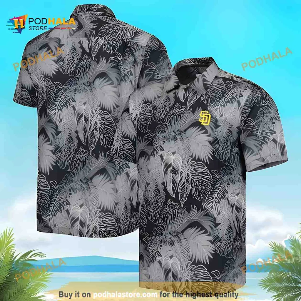 San Diego Padres Hawaiian Shirt With Tropical Floral Pattern