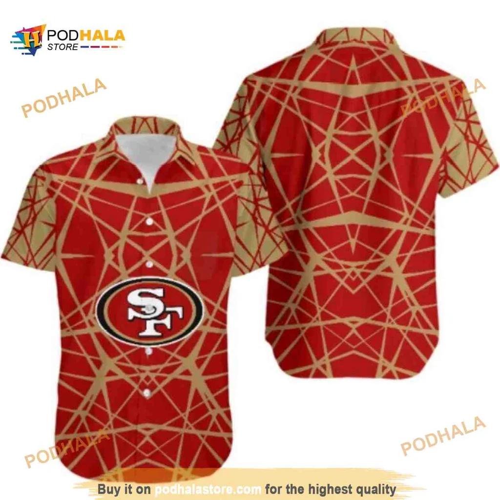 San Francisco 49ers Hawaiian Shirt, Bold Logo Design For Football Fans