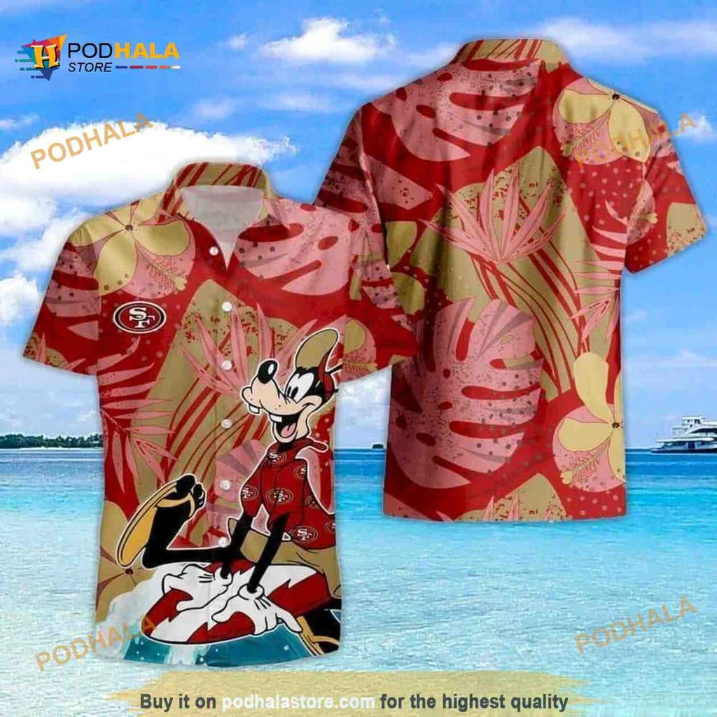 San Francisco 49ers Hawaiian Shirt Featuring Playful Cartoon Character