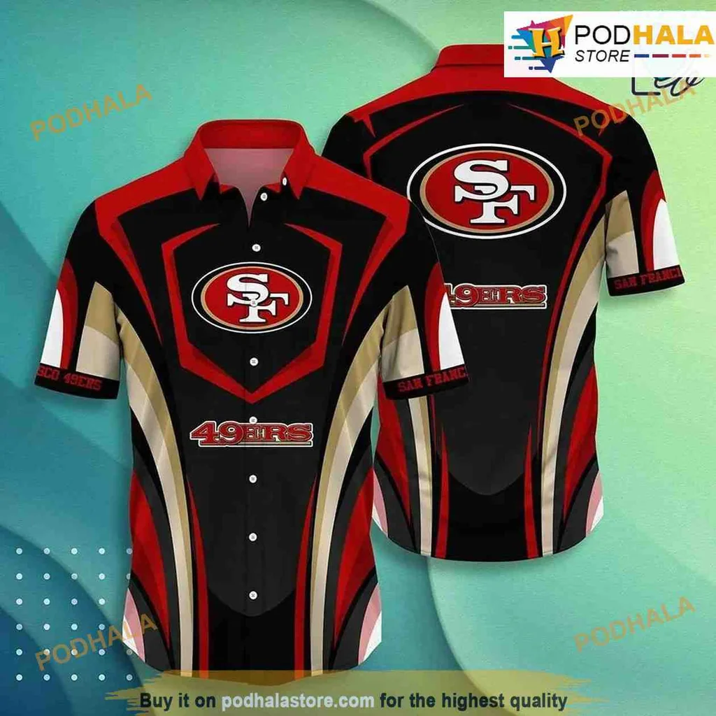 San Francisco 49ers Hawaiian Shirt With Bold Team Colors For Fans