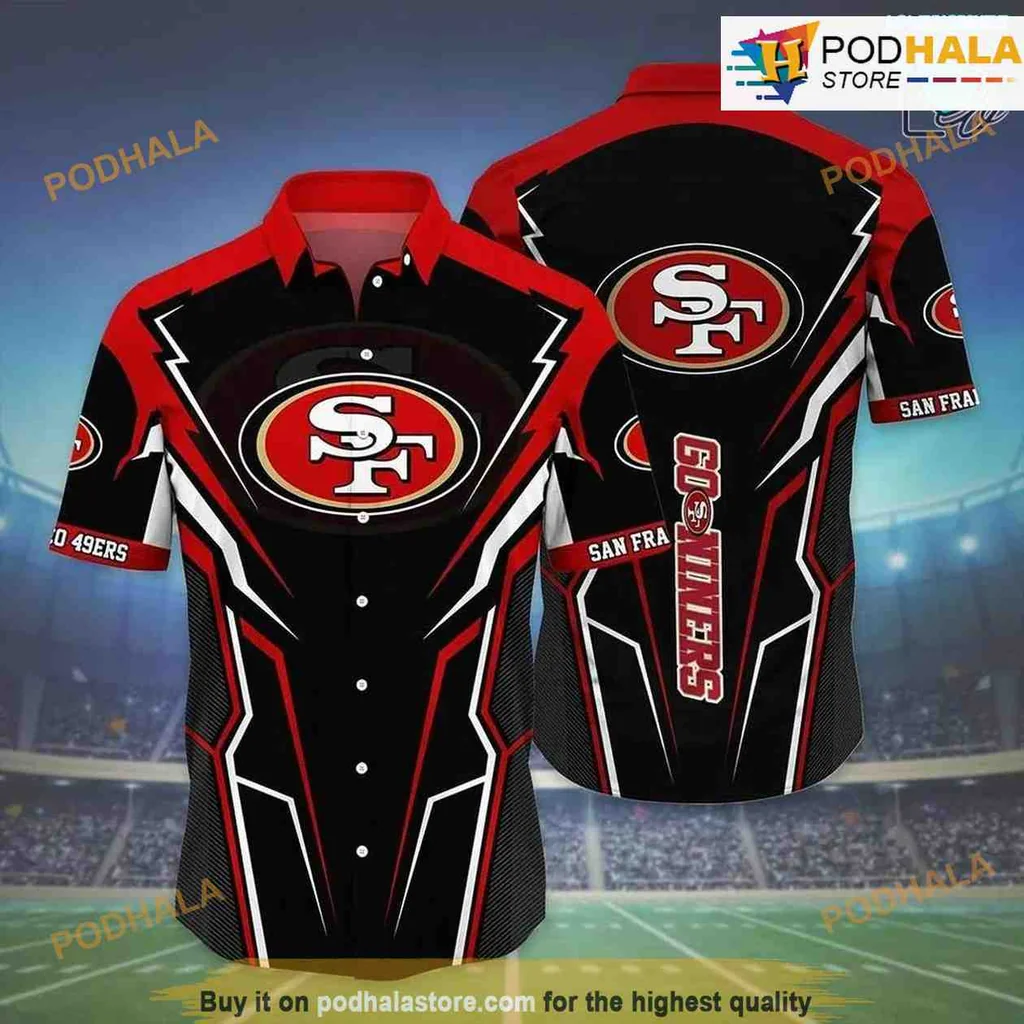 San Francisco 49ers Hawaiian Shirt With Bold Team Logo