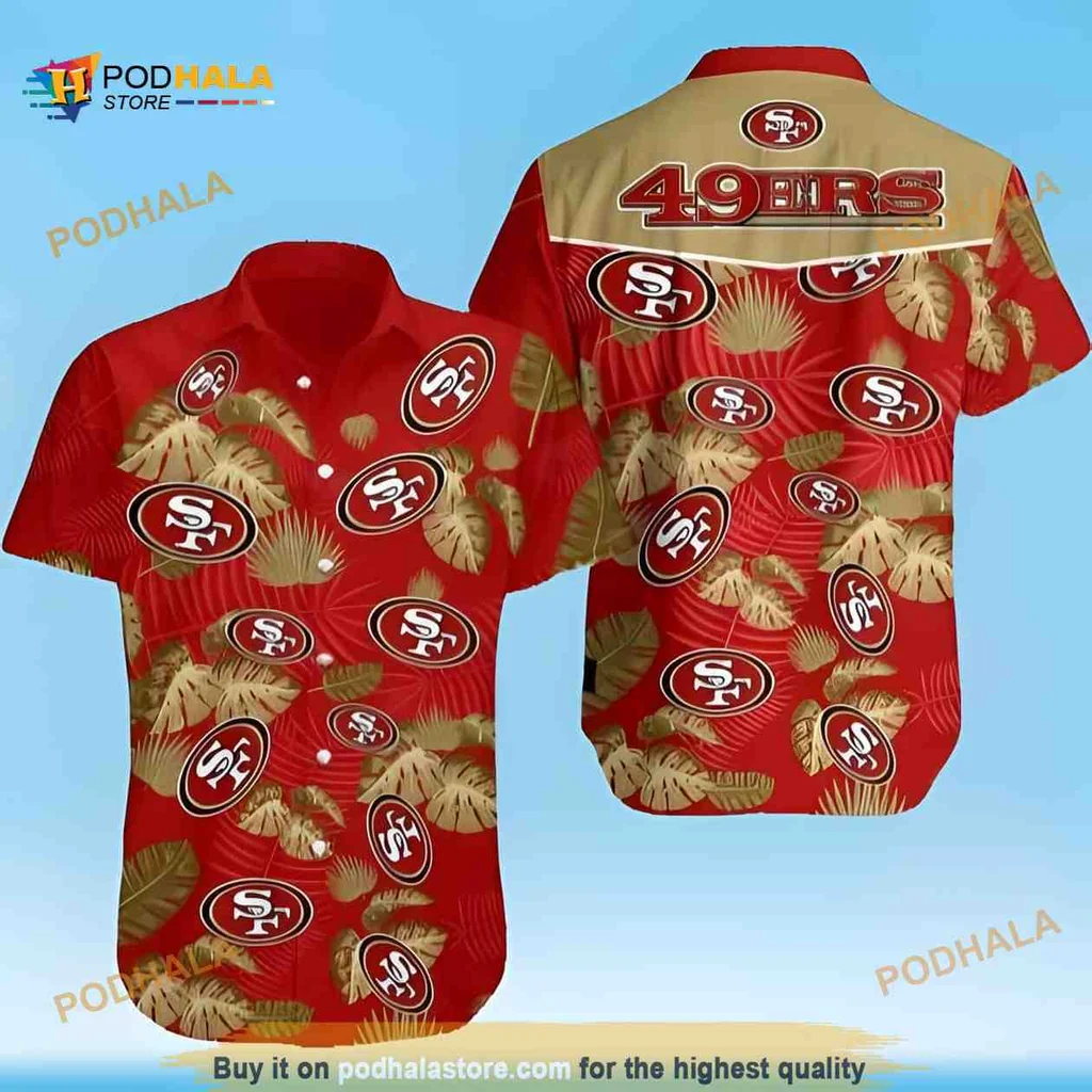 San Francisco 49ers Hawaiian Shirt With Tropical Design For Nfl Fans