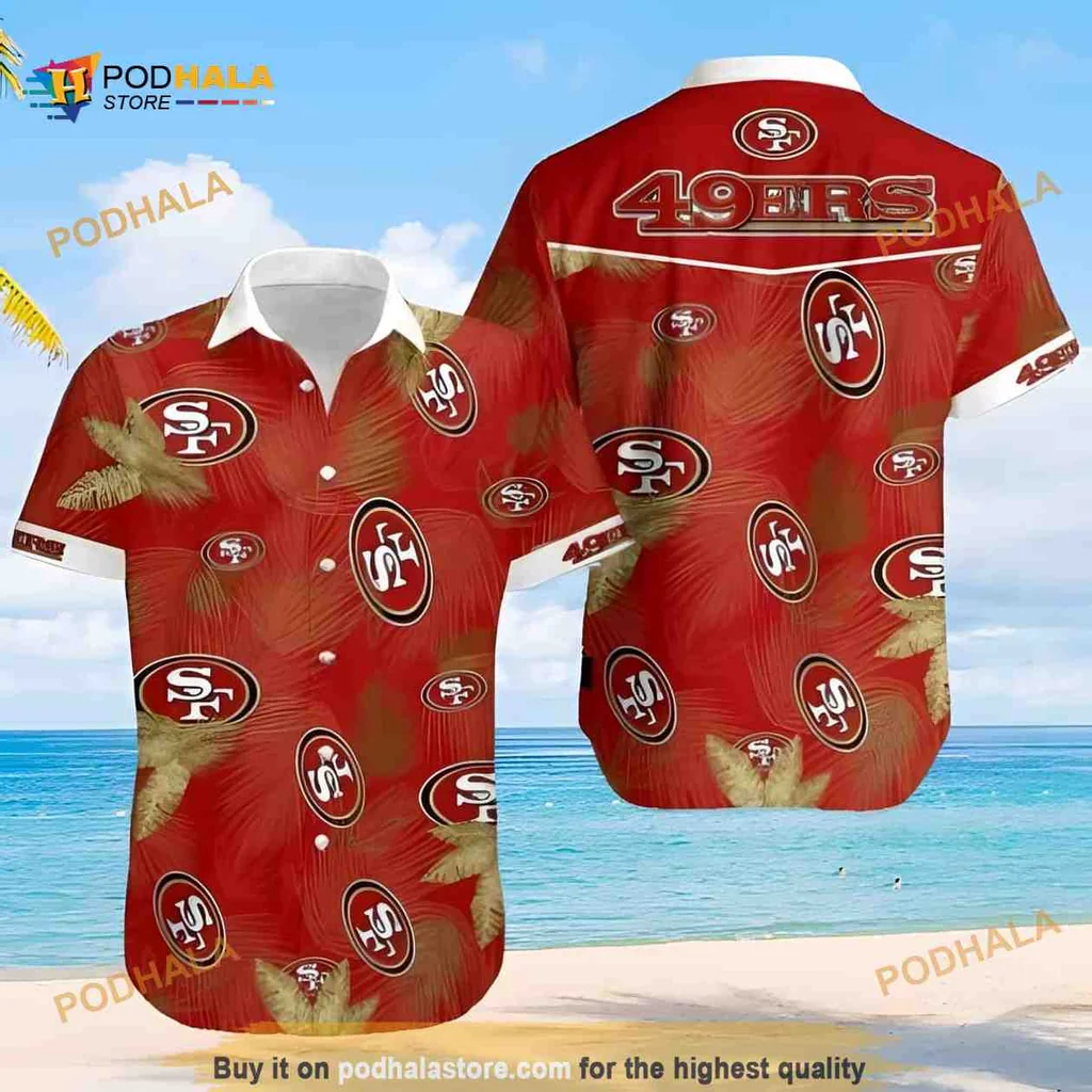San Francisco 49ers Hawaiian Shirt With Tropical Design For Summer