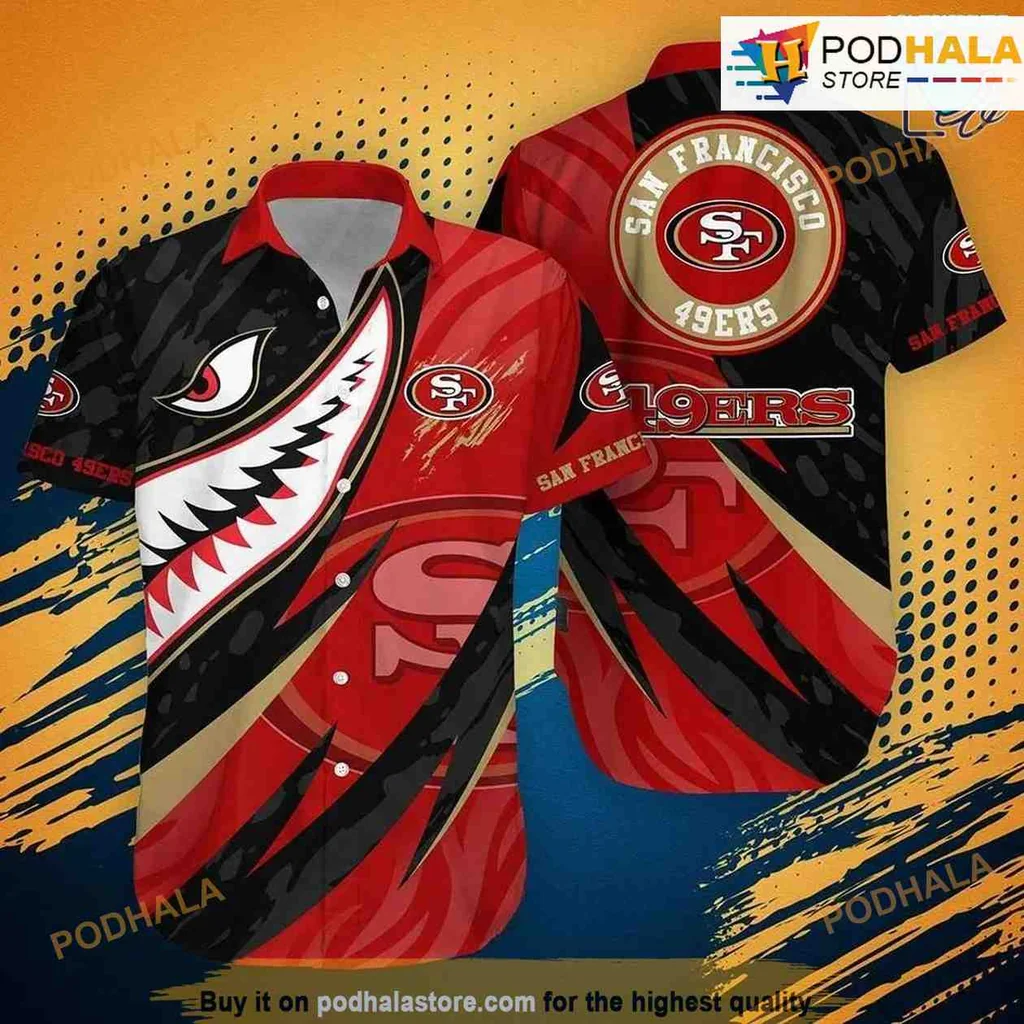 San Francisco 49ers Shark Hawaiian Shirt With Bold Design For Fans