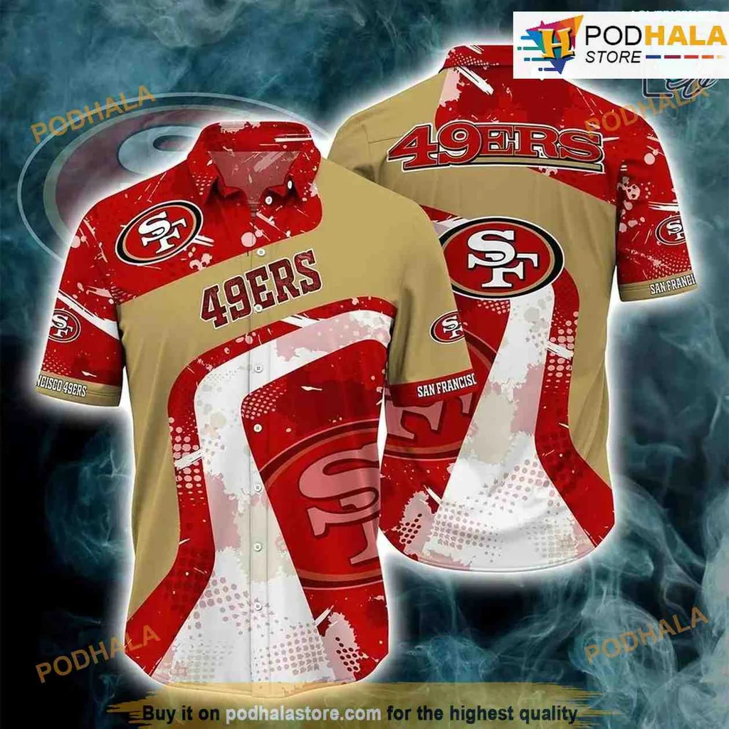 San Francisco 49ers Summer Hawaiian Shirt With Bold Team Colors