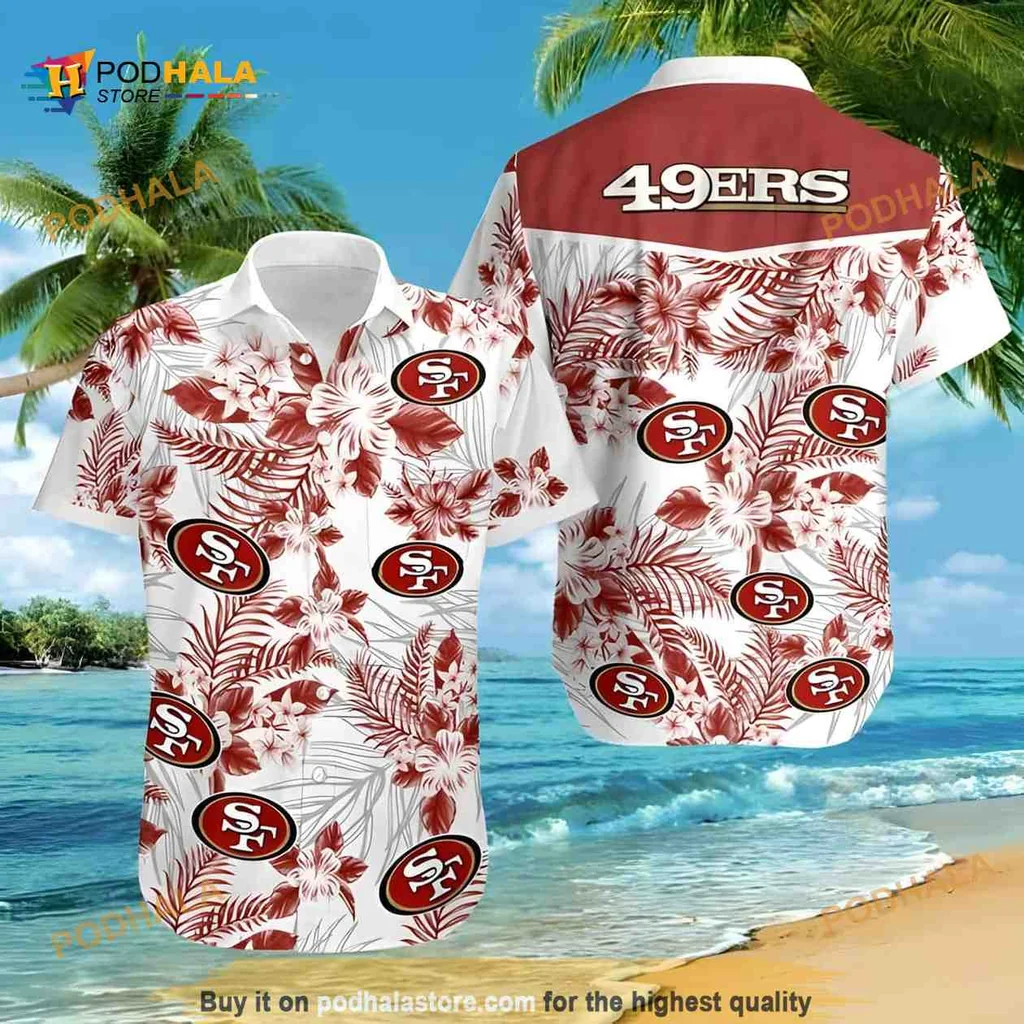San Francisco 49ers Tropical Hawaiian Shirt With Floral Pattern