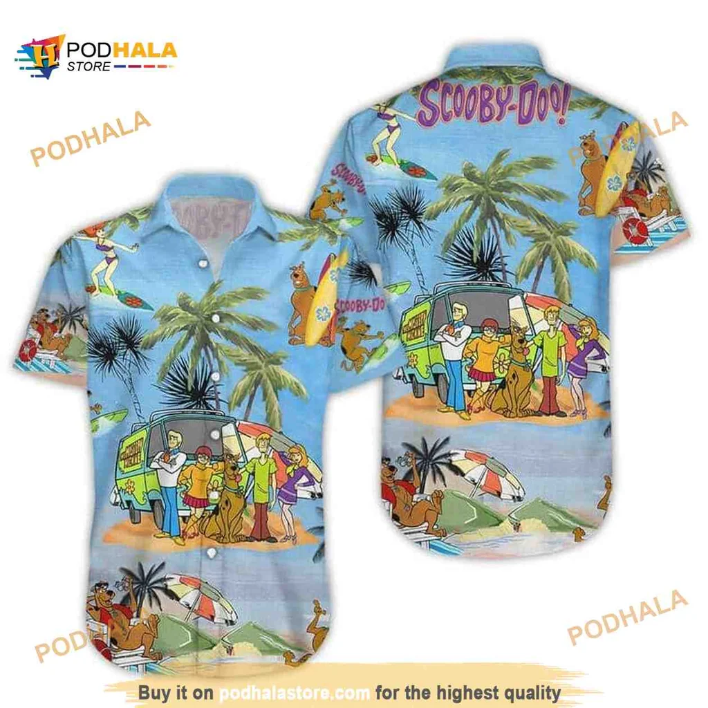Scooby Doo Beach Hawaiian Shirt, Fun Cartoon Design For Fans