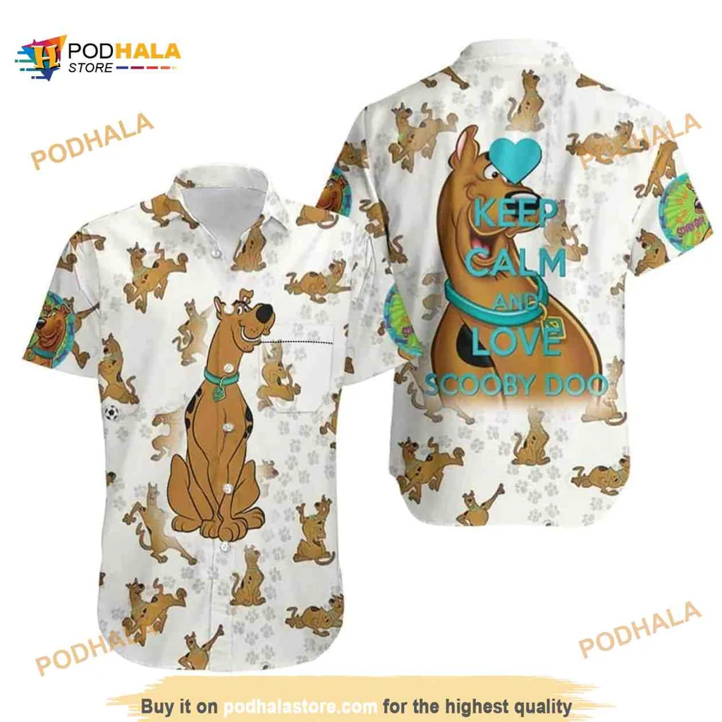 Scooby Doo Funny Hawaiian Shirt, Keep Calm And Love Scooby Doo