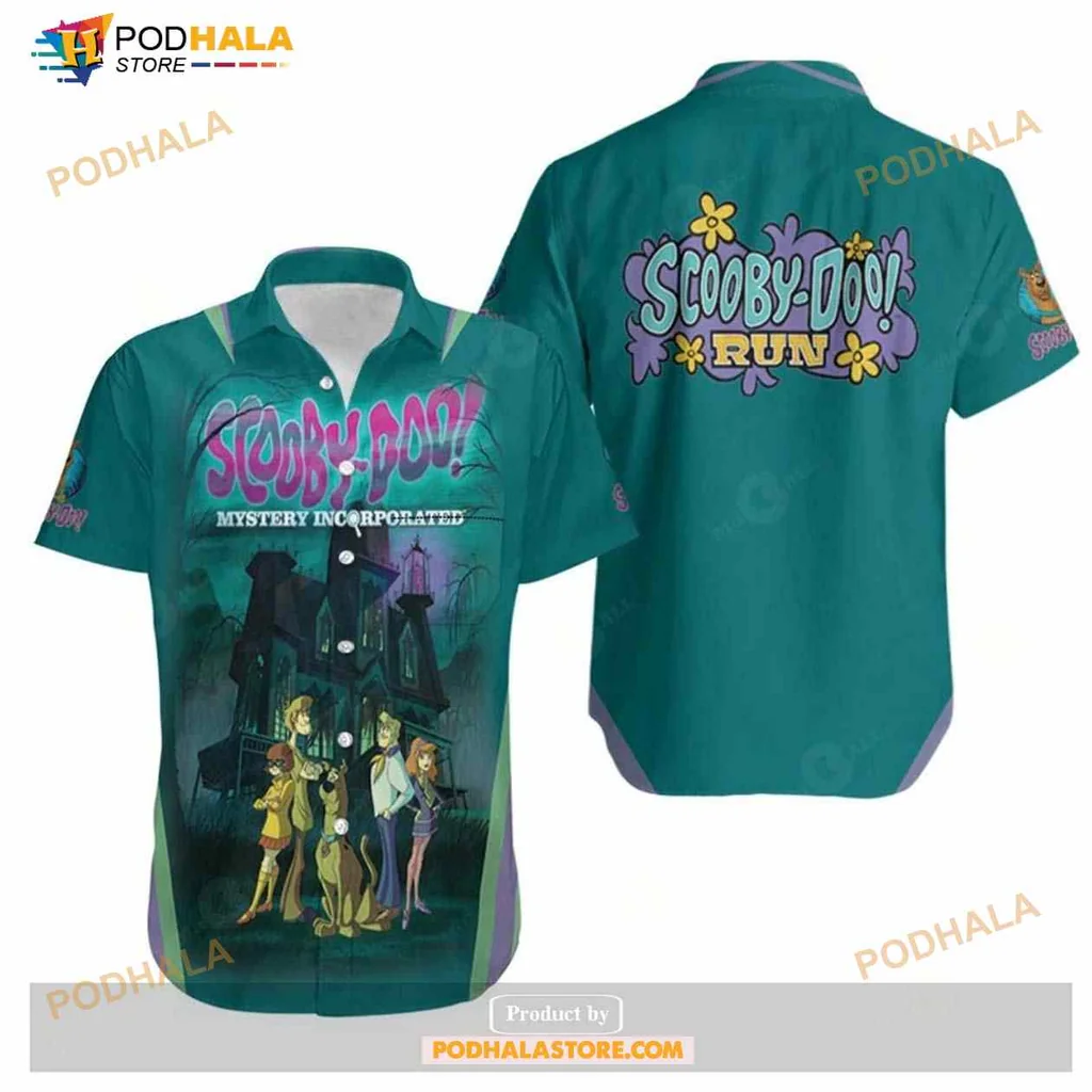 Scooby Doo Funny Hawaiian Shirt With Colorful Cartoon Characters