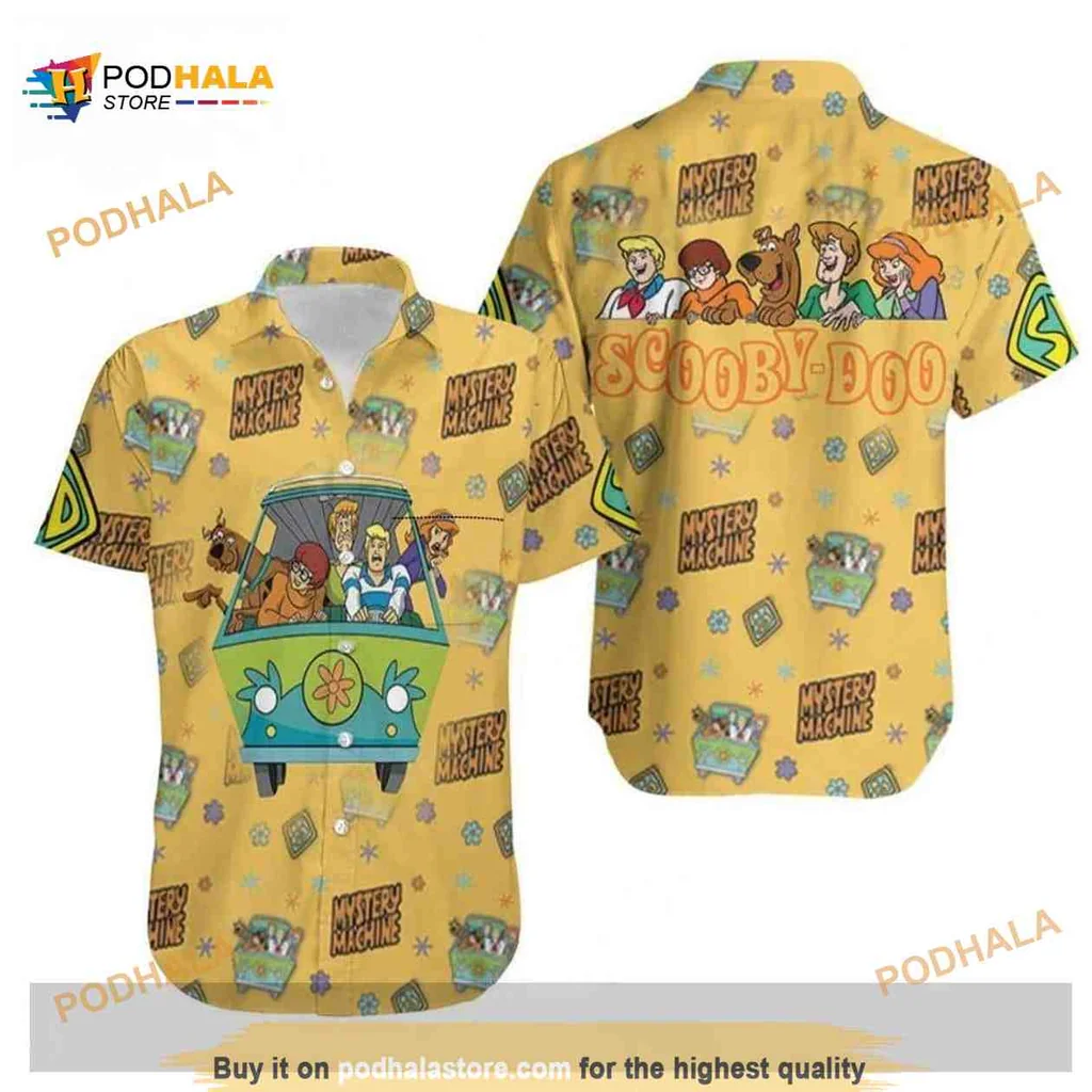 Scooby Doo Mystery Machine Hawaiian Shirt With Playful Beach Design