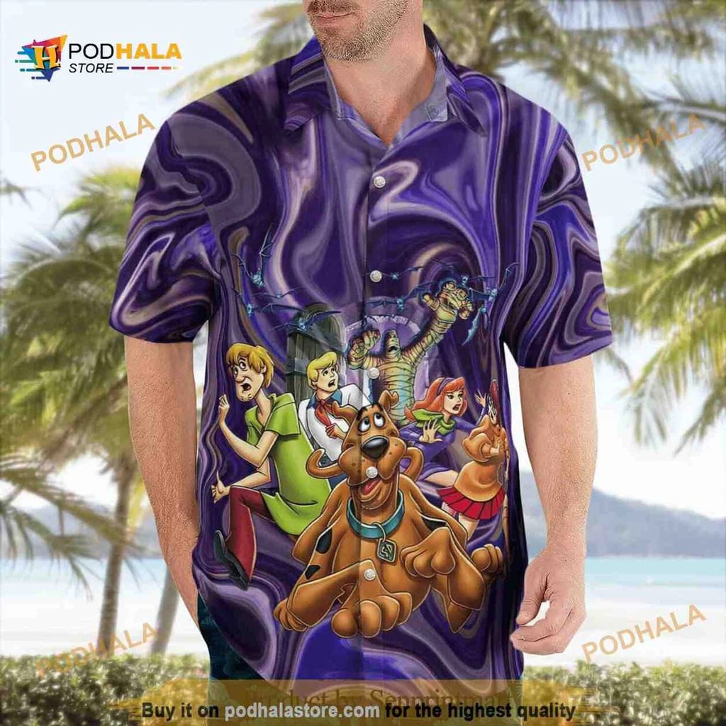 Scooby Doo Summer Aloha Shirt, Fun Hawaiian Design For Fans