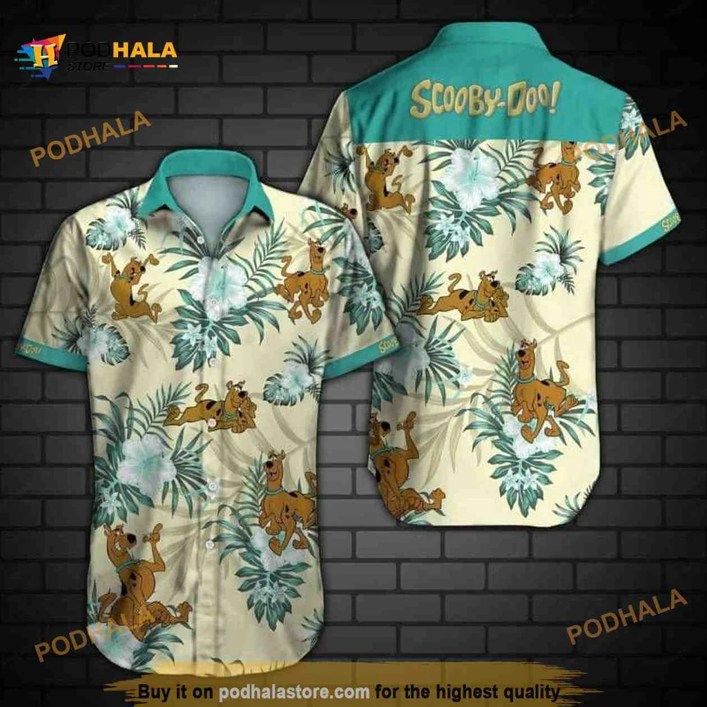 Scooby Doo Tropical Aloha Shirt, Fun Hawaiian Style For Summer