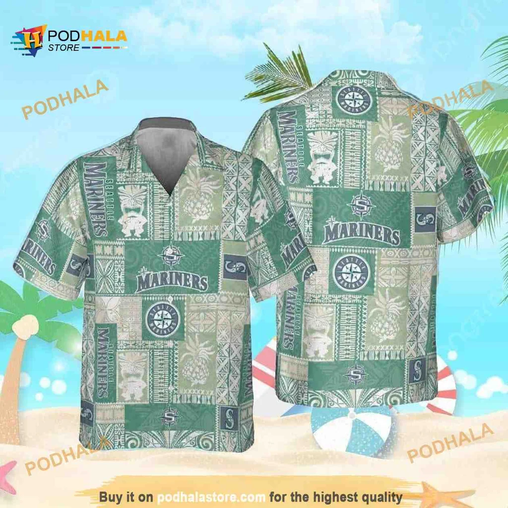 Seattle Mariners Aloha Shirt With Vibrant Tropical Print