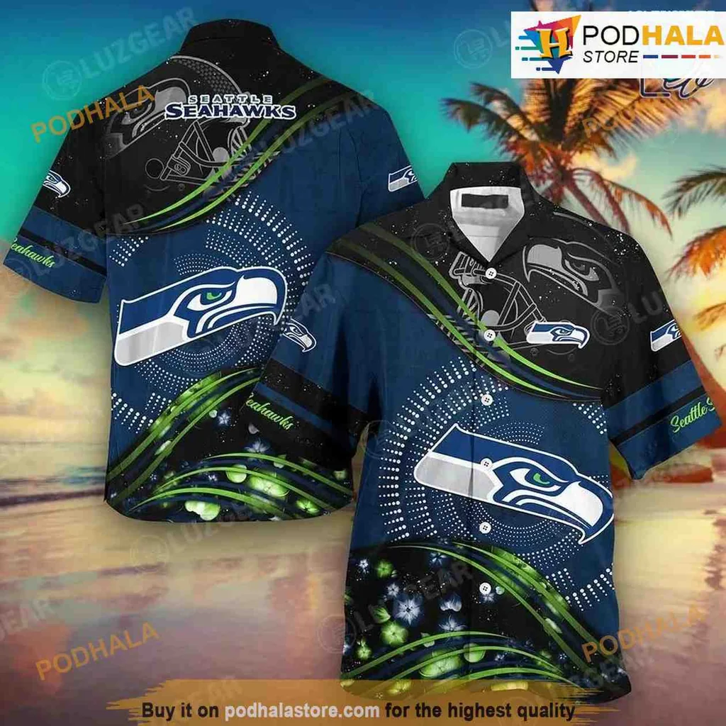 Seattle Seahawks Hawaiian Shirt With Vibrant Team Logo Design