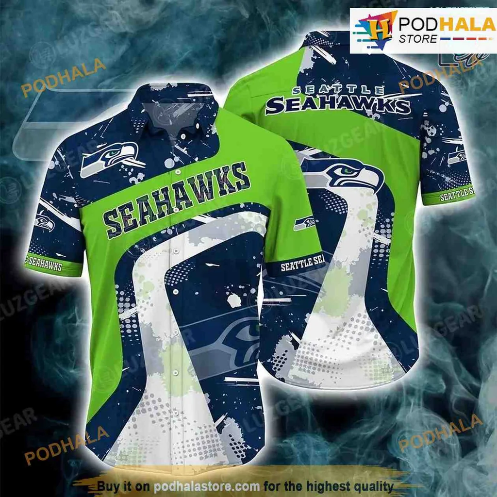 Seattle Seahawks Summer Hawaiian Shirt With Bold Team Colors
