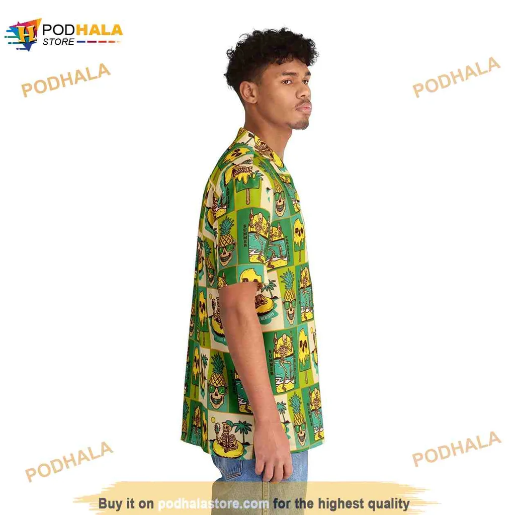 Skull Tropical Vacation Tropical Shirt Featuring Fun Summer Graphics Skull Tropical Vacation Tropical Shirt Featuring Fun Summer Graphics