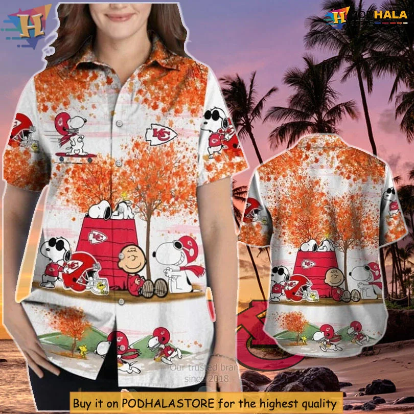 Snoopy Charlie Brown Autumn Hawaiian Shirt With Playful Cartoon Design