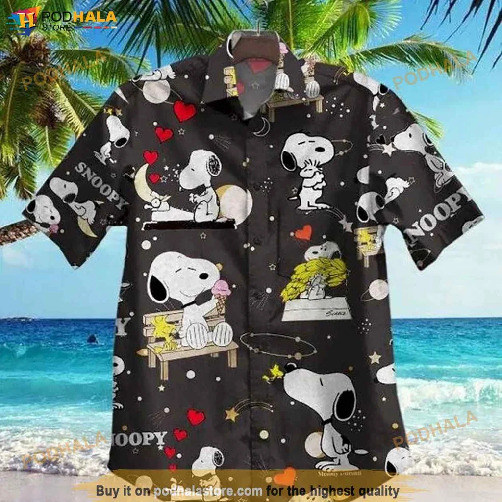 Snoopy Hawaiian Shirt, Playful Peanuts Design With Vibrant Colors And Fun Graphics