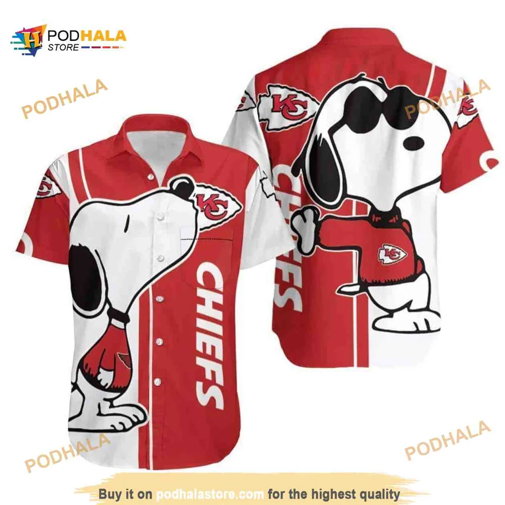 Snoopy Kansas City Chiefs Hawaiian Shirt Featuring Bold Team Colors