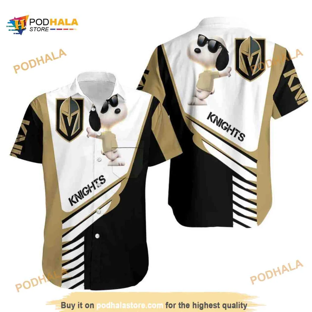 Snoopy Vegas Golden Knights Hawaiian Shirt With Fun Cartoon Design