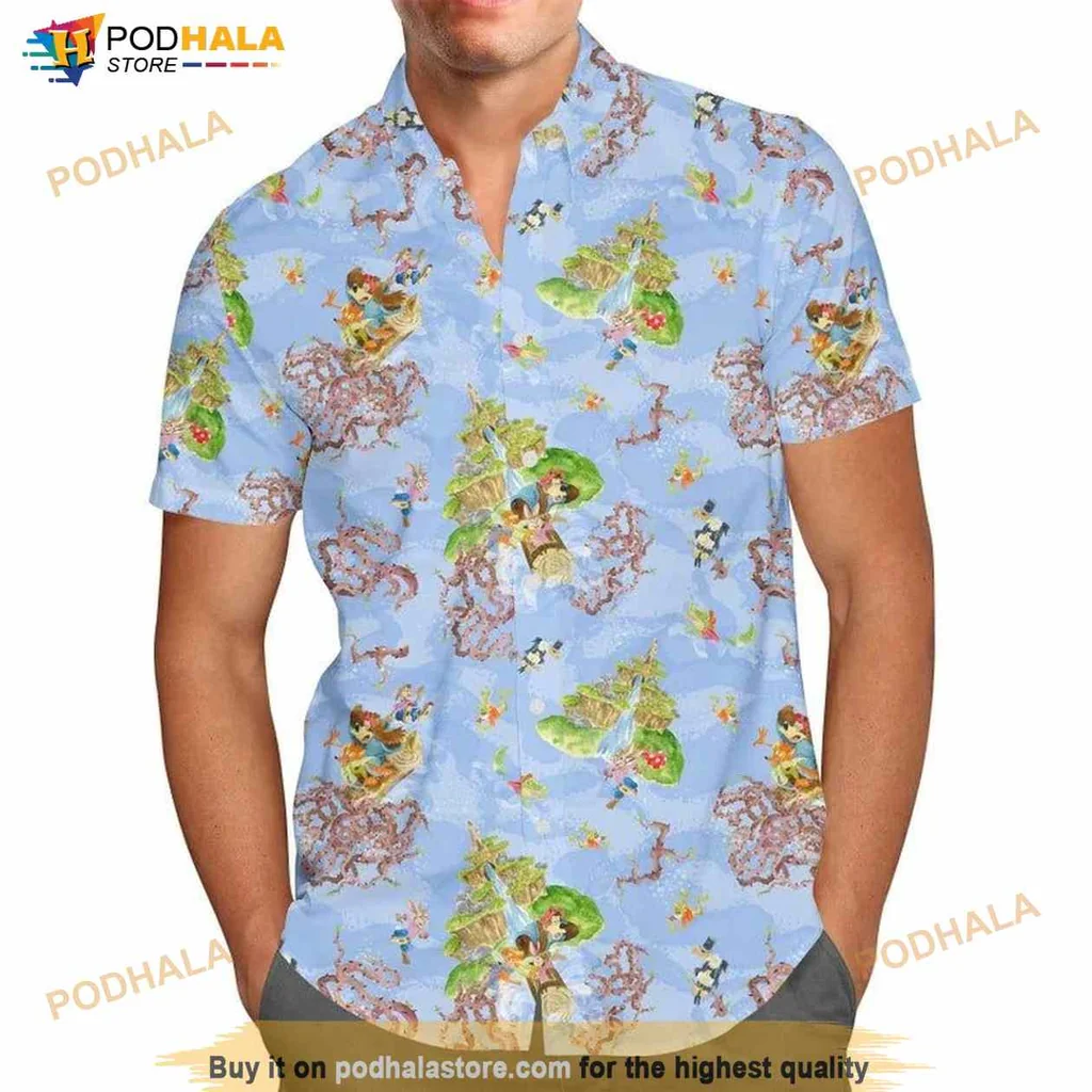 Splash Mountain Cartoon Hawaiian Shirt With Whimsical Disney Design