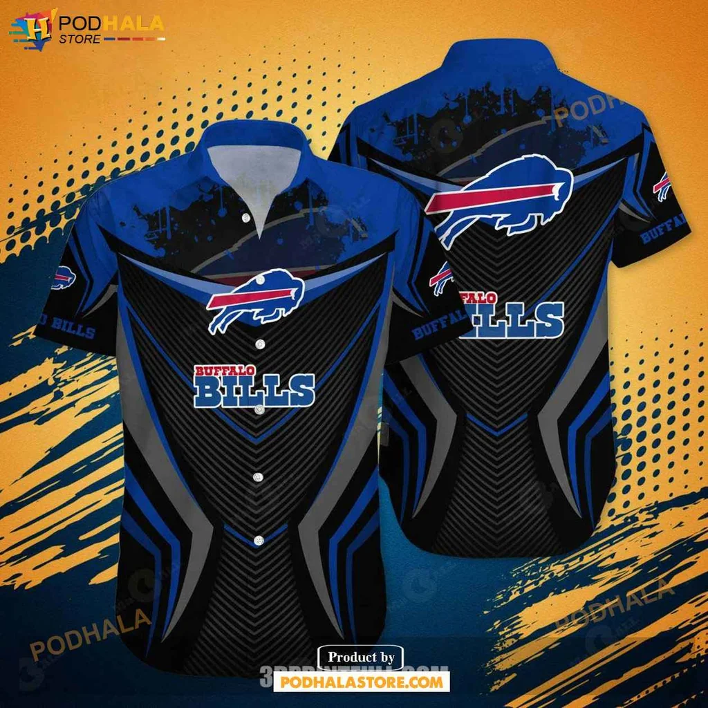 Sporty Buffalo Bills Hawaiian Shirt, Trendy Summer Design With Team Colors