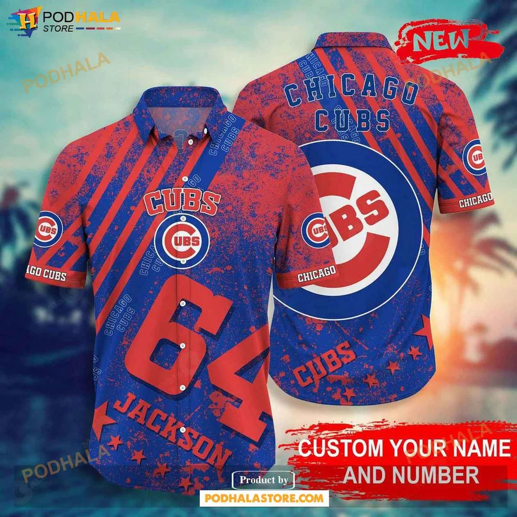 Sporty Cubs Aloha Shirt, Personalized Chicago Cubs Mlb Summer Shirt