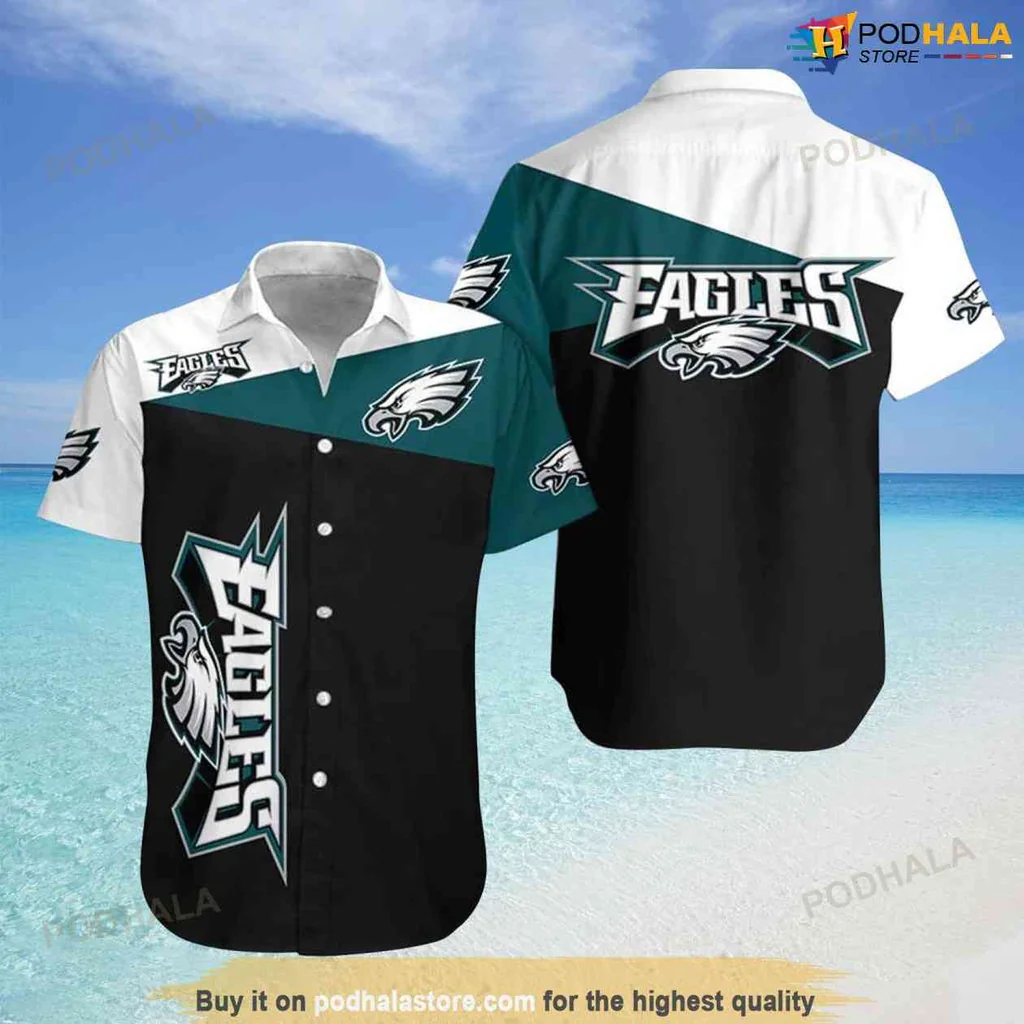 Sporty Eagle Fan Hawaiian Shirt, Philadelphia Eagles Gifts For Fans