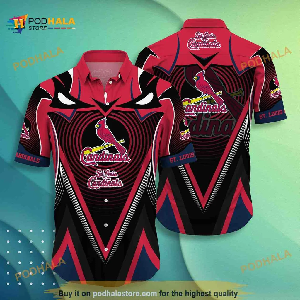 St Louis Cardinals Hawaiian Shirt With Bold Logo For Baseball Fans
