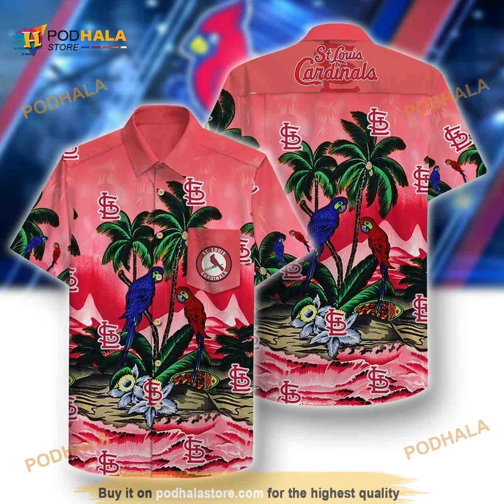 St Louis Cardinals Hawaiian Shirt With Colorful Bird Pattern