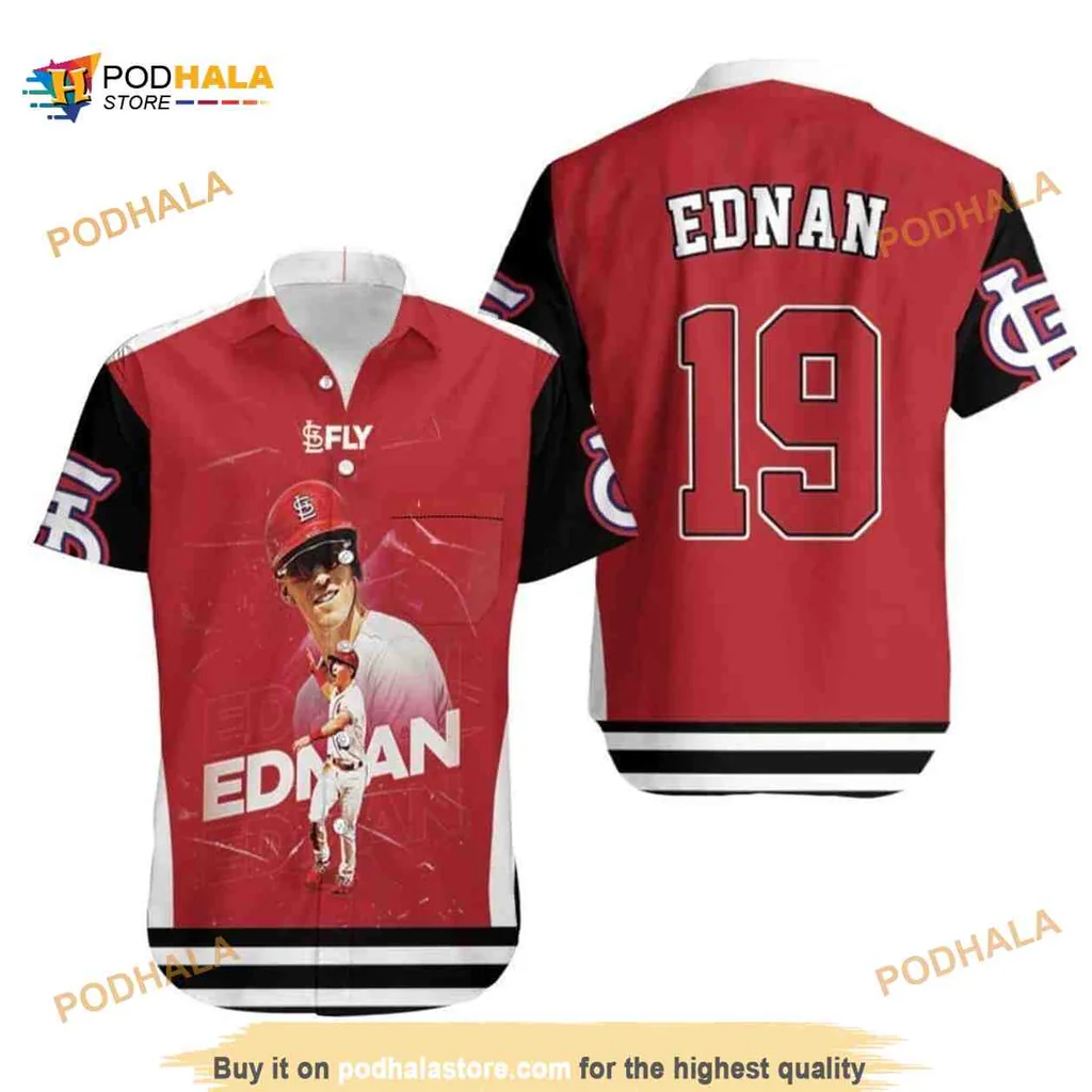 St Louis Cardinals Hawaiian Shirt With Player Ednan 19 Design