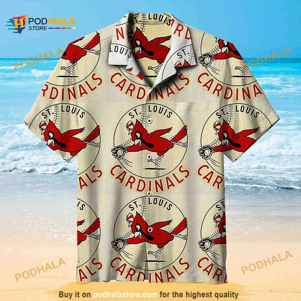 St Louis Cardinals Hawaiian Shirt With Playful Logo Design