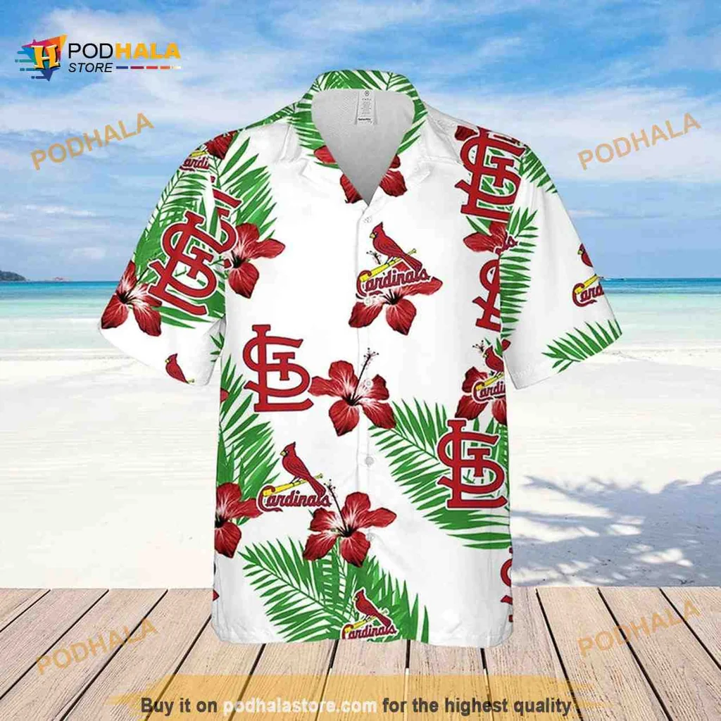 St Louis Cardinals Hibiscus Shirt With Tropical Flower Pattern