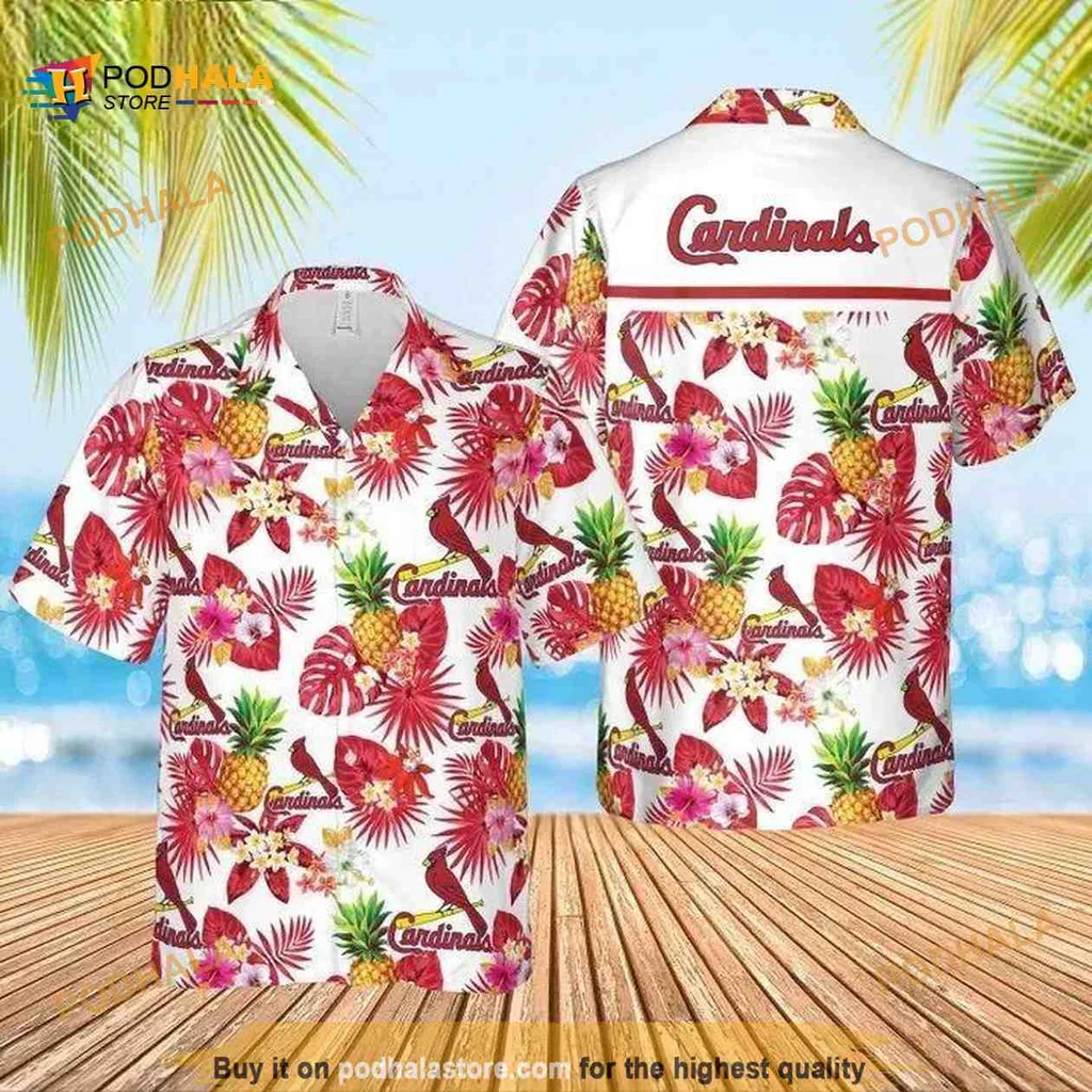 St Louis Cardinals Tropical Hawaiian Shirt With Vibrant Flower Pattern