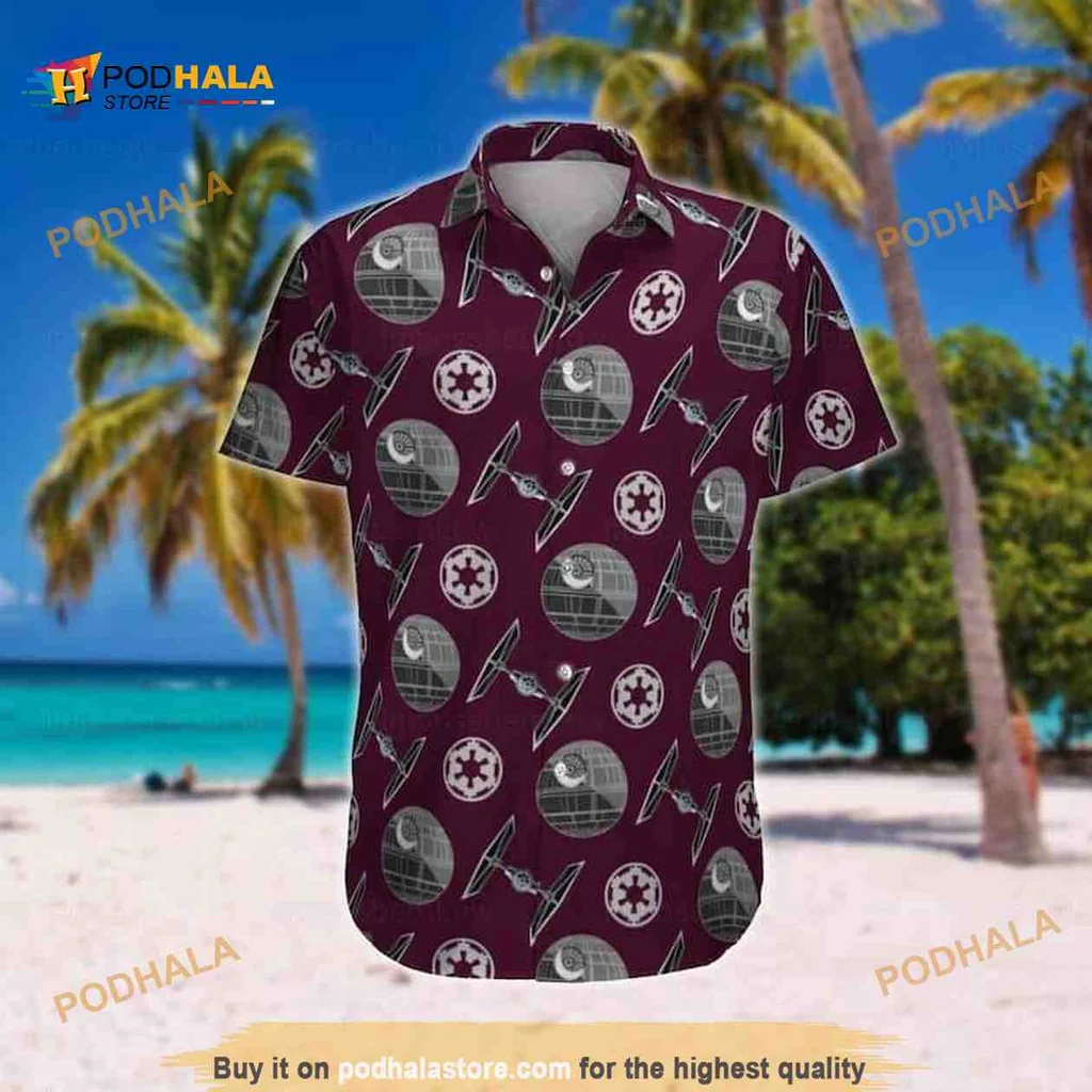 Star Wars Aloha Shirt With Rebel Alliance Symbols And Lightsabers
