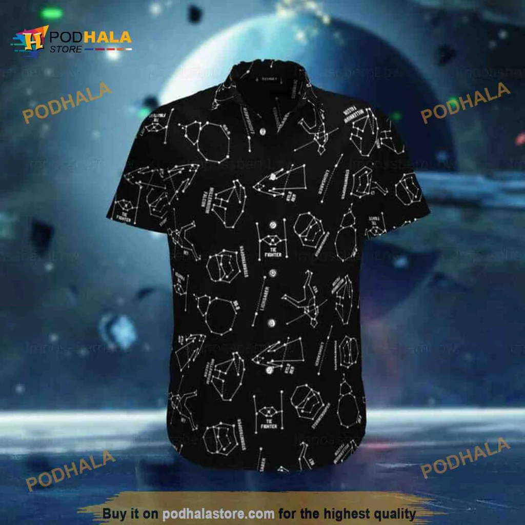 Star Wars Darth Vader Aloha Shirt With Lightsabers And Stormtroopers