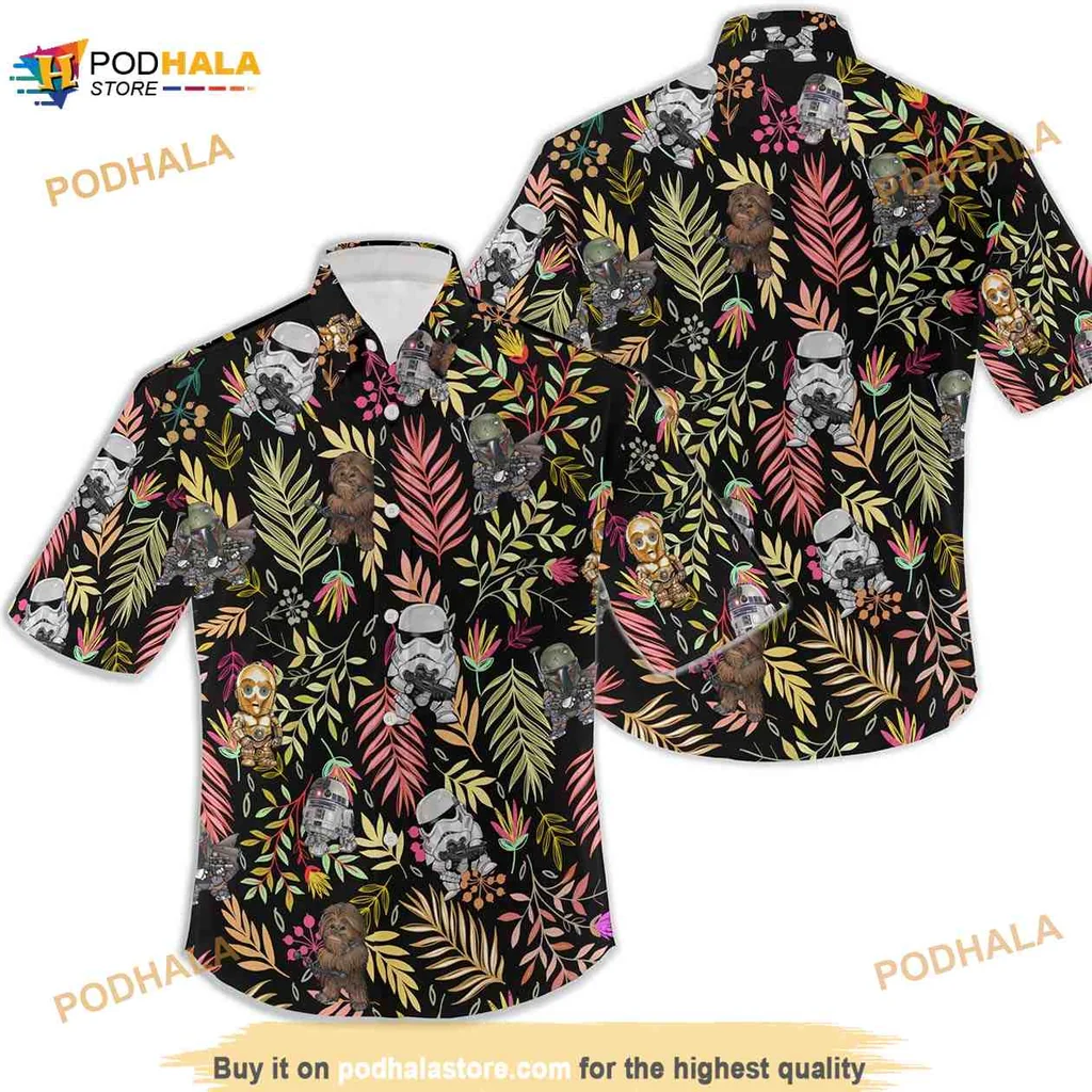 Star Wars Tropical Hawaiian Shirt With Iconic Characters And Vibrant Design