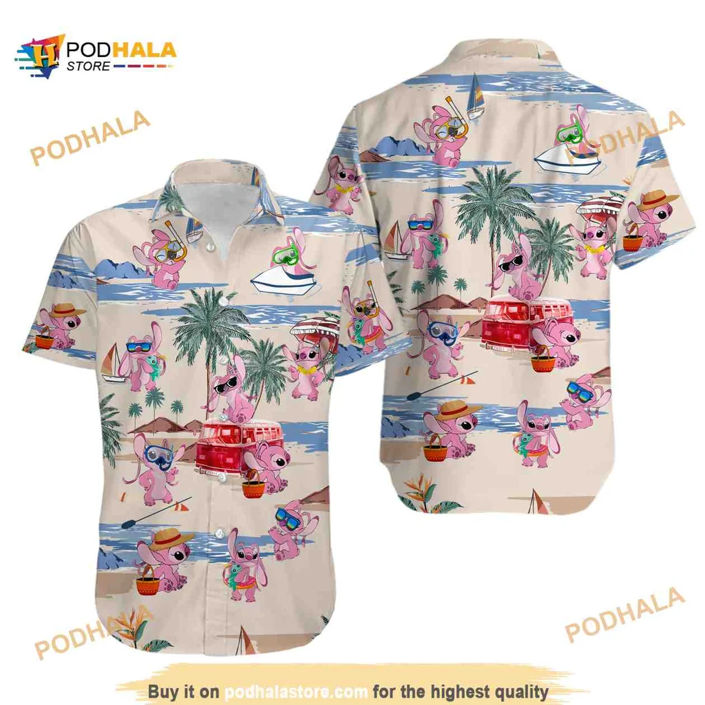 Stitch Disney Hawaiian Shirt, Fun Summer Beach Vacation Design