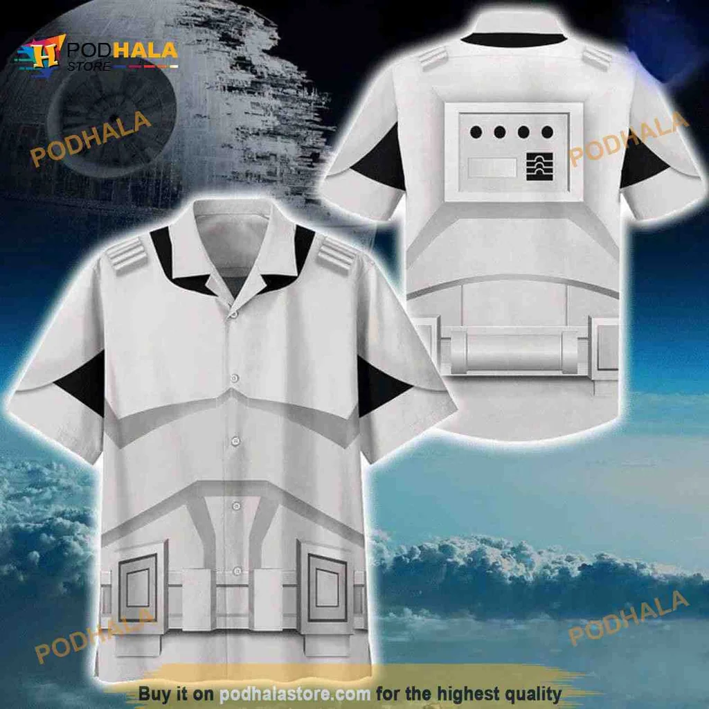 Stormtrooper Hawaiian Shirt Featuring Playful Star Wars Design
