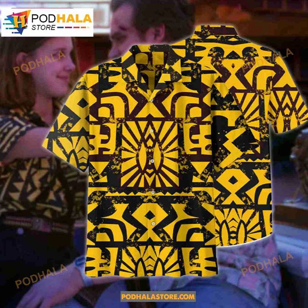 Stranger Things Eleven Hawaiian Shirt With Vibrant Geometric Patterns