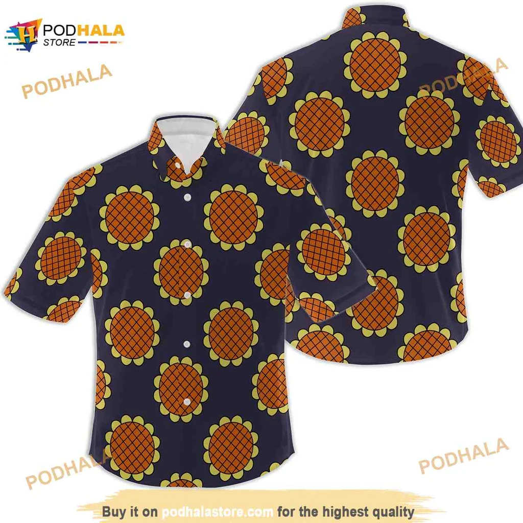 Sunflower Pattern Hawaiian Shirt With Vibrant Floral Design