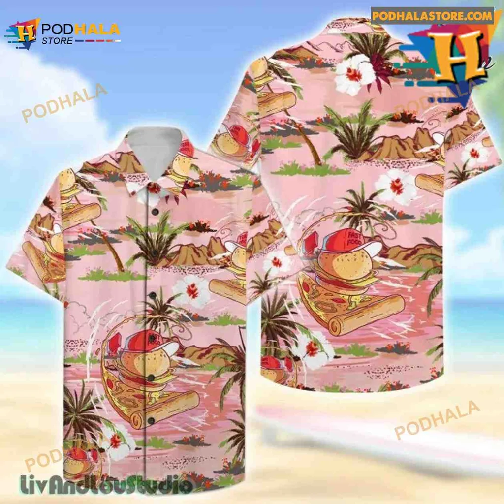 Surfing Cartoon Character Hawaiian Shirt With Tropical Vibes