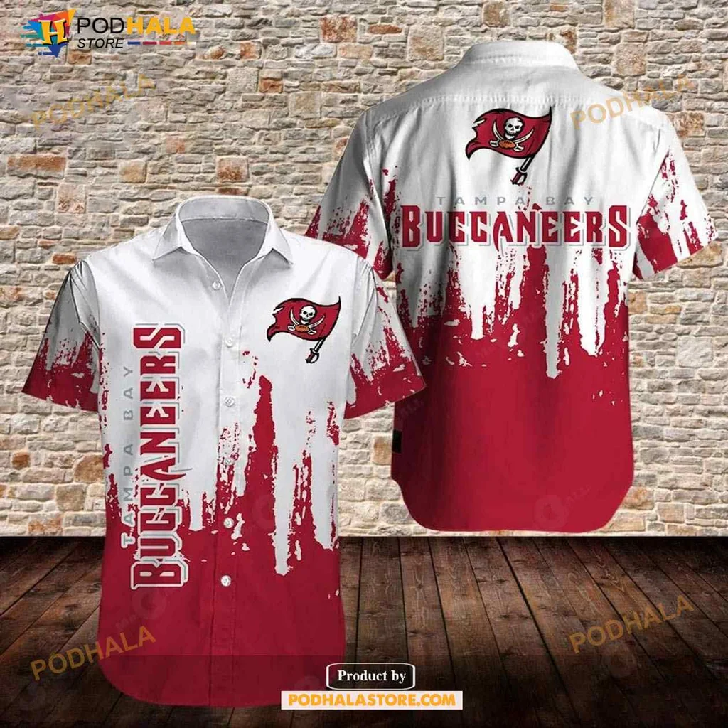 Tampa Bay Buccaneers Hawaiian Shirt, Bold Red And White Design