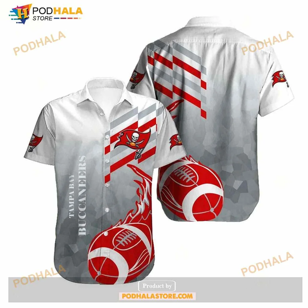 Tampa Bay Buccaneers Hawaiian Shirt With Bold Red Accents
